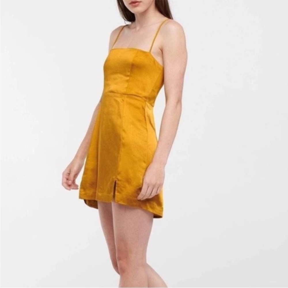 Capulet Gold Satin Dress S59-19